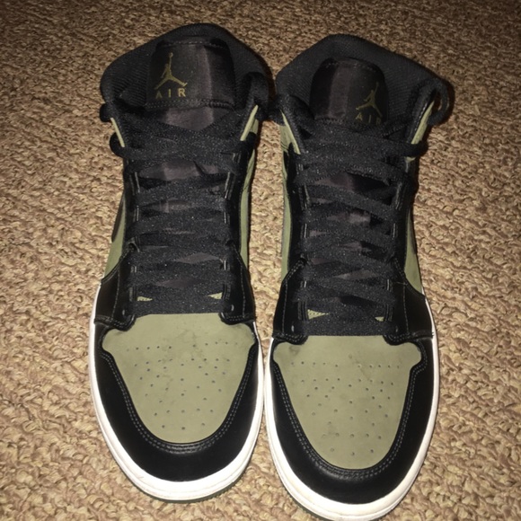 Air Jordan 1s retro olive green